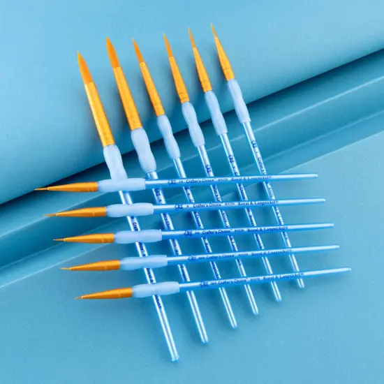 RCC 301 | Crafter's Choice&trade; 11pc Golden Taklon Round Brush Set {5}