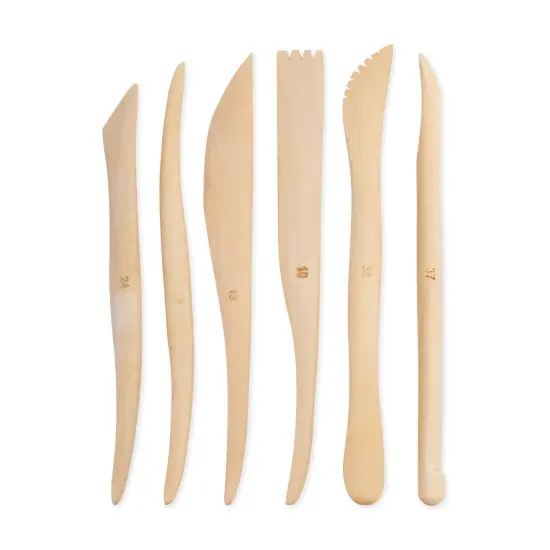 RSET-POT6 | 6pc 6" Wooden Sculpting Tools {3}