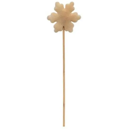 Vintage Felt Snowflake Pick on Stick for Christmas Arrangements {1}