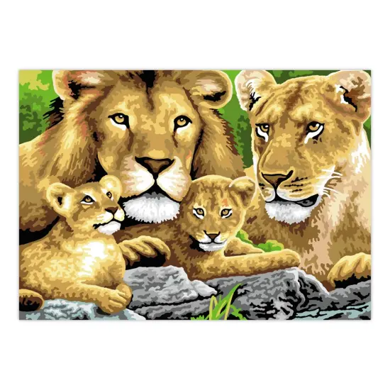 PJL4 | Painting by numbers&trade; 13pc 11.25" x 15.375" Pride of Lions Painting Project {2}