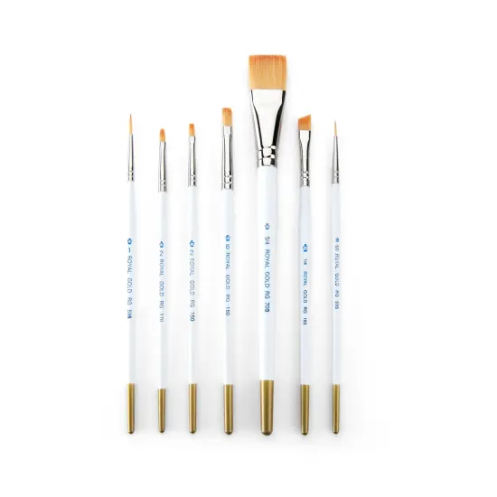 RSET-RG7 | Royal Gold&trade; 7pc Golden Taklon Variety Brush Set {2}