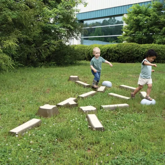 Kaplan Early Learning Company Timber Trail Stepping Logs Set - 16 Pieces {6}