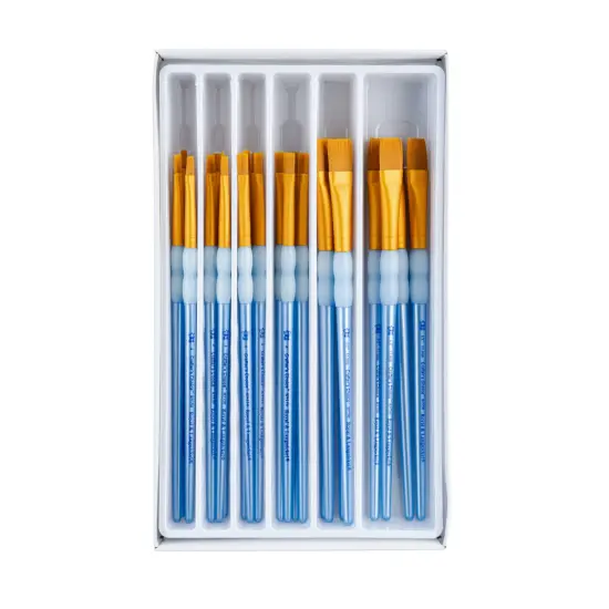 RCVP-CCSHD-24 | Crafter's Choice&trade; Gold Taklon 24pc Shader Brush Assortment {2}