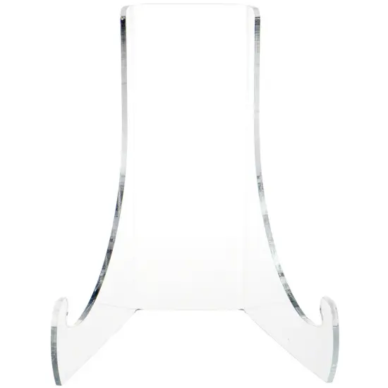 Plymor Clear Acrylic Flat Back Easel with Deep Support Ledges, 9" H x 7.5" W x 7.25" D {3}