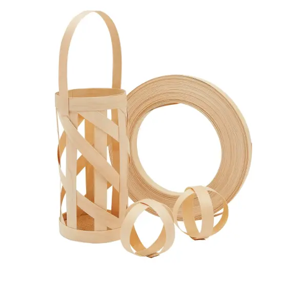 Thin Flat Reed Coil, 5/8" Wide for Wicker Basket Weaving Supplies, DIY Crafts (0.5 lbs, 118 Ft) Brown {6}