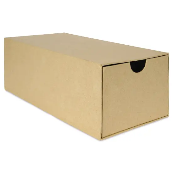 DecoPatch Paper Mache Box - Rectangular Box w/ Drawer, 12.6" x 6.3" x 4.8" {1}