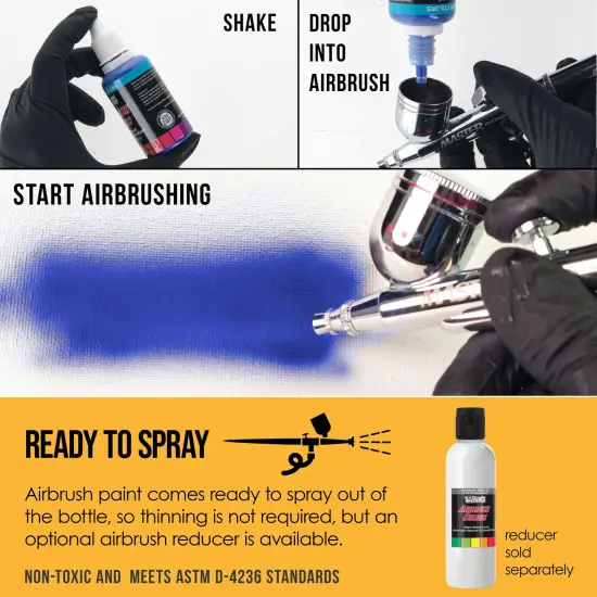 Canary Yellow, Opaque Acrylic Airbrush Paint, 1 oz. {3}