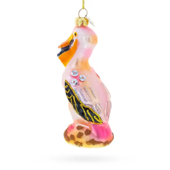 Pelican Glass Christmas Ornament {5}
