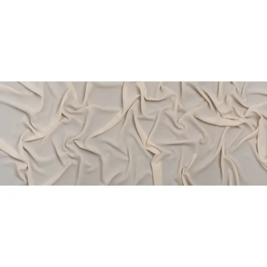 1 Yard Light Beige Puckered Lightweight Polyester Crepe for Dresses Skirts Shirts, 56 Inches Width {4}