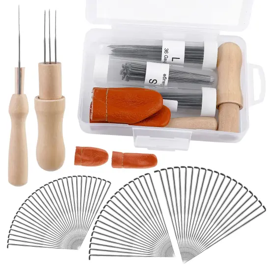 Mayboos 74 Pcs Needles Wool Felting Needles Tools Needle Felting Supplies Felting Tools Needle Felting Tool with 3 Sizes Felting Needles for Beginner Professional {1}