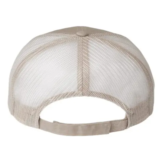 Valucap&reg; Sandwich Trucker Cap Stylish Comfortable Fit Khaki {2}