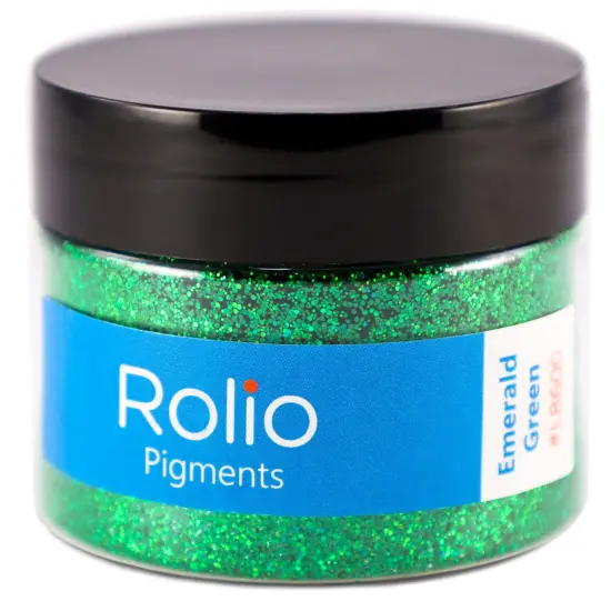 Rolio - 1 Jar Vibrant Holographic Glitter (Emerald Green) - 1 oz {1}