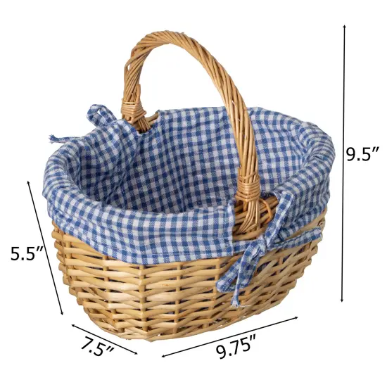 Wickerwise Picnic Basket with Handle, and Washable Plaid Liner - Ideal for Outdoor Adventures, Photoshoots and Home D&eacute;cor - Perfect Gift Basket for Weddings and Holidays like Halloween {10}