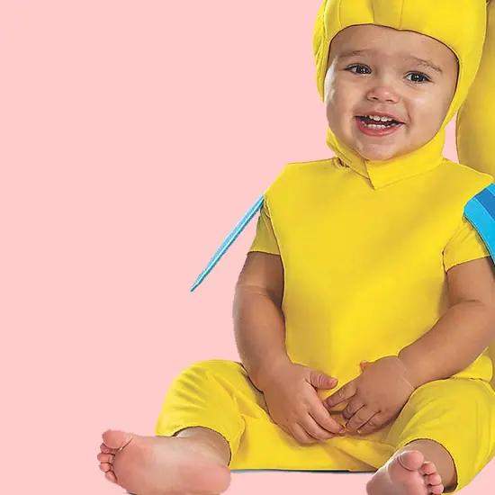 Baby Little Mermaid Flounder Toddler Costume Yellow Jumpsuit {5}
