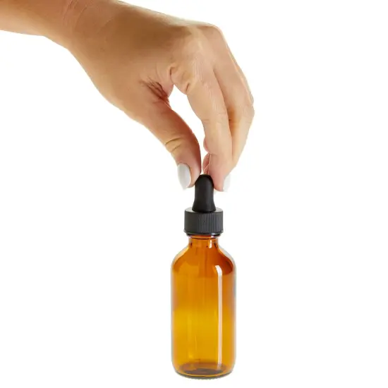 30-Pack 2oz Amber Glass Bottles with Dropper Dispenser and 6 Funnels for Essential Oils, Travel, Perfumes, Liquids, Hair and Body Oils (36 Total Pieces, 60ml) {7}