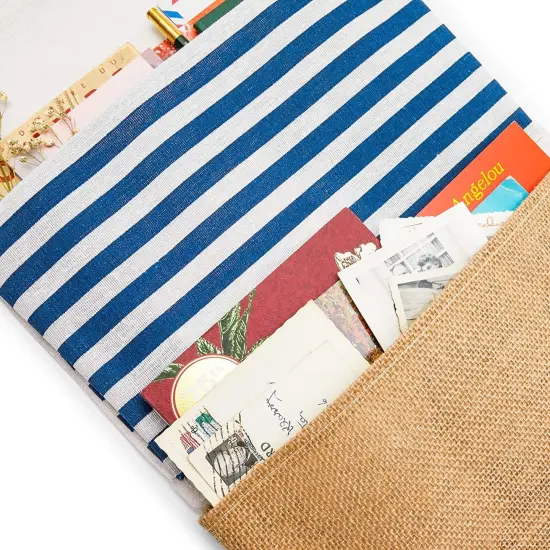 Wall Mounted Organizer with 3 Pockets for Hanging Storage (11.75 x 27 In, 2 Pack) Blue {6}