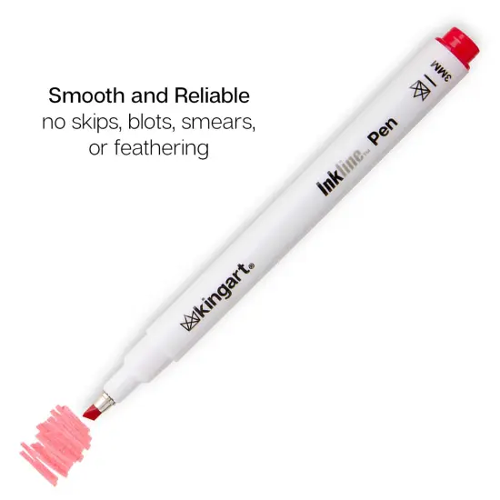 KINGART&reg; Inkline&trade; Chisel Tip Pens, 8 Colors {3}