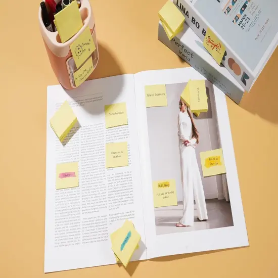 Mini Sticky Notes, 36 Pad Canary Yellow Strong Adhesive Post, Suitable for School, Home, Office, Clean Removal {3}