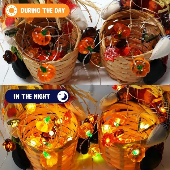 3D Pumpkin Lights Thanksgiving Decoration {3}