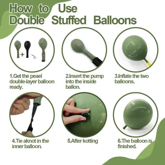 Dusty Pink Green Balloon Garland - Double Stuffed Sage Green Pink White Sand Balloon Garland Dusty Rose Cream Latex Arch Kit {3}