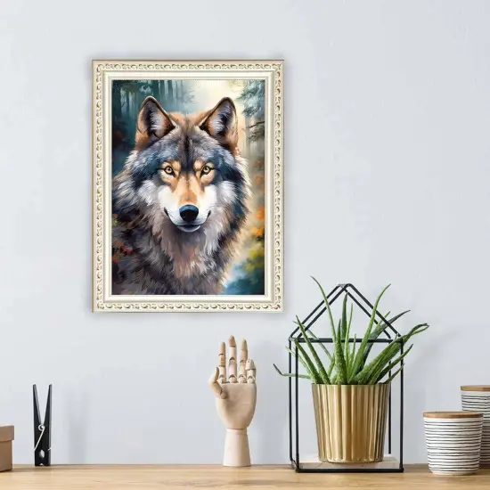 DIY Diamond Art Painting Kits for Adults Wolf, 5D Animal Diamonds Painting Full Round Drill(12x16in) {2}