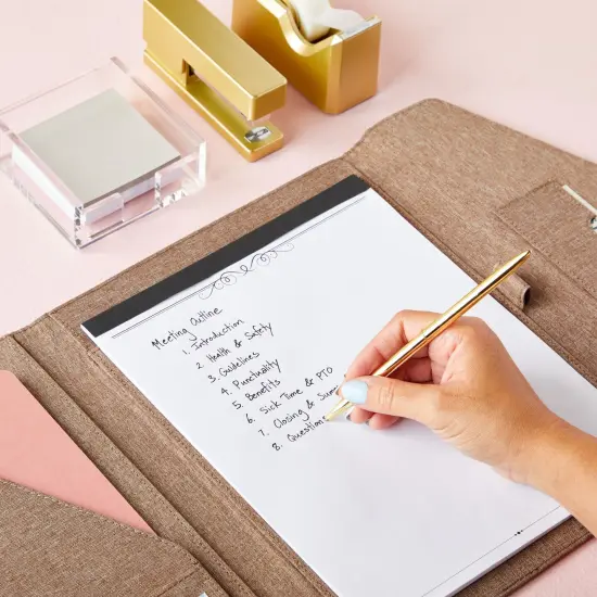 12 Pack Gold Ballpoint Pens for Wedding Guest Book, Bulk Office Supplies, Black Ink, 1mm Medium Point (Metallic, 6.4 In) {3}