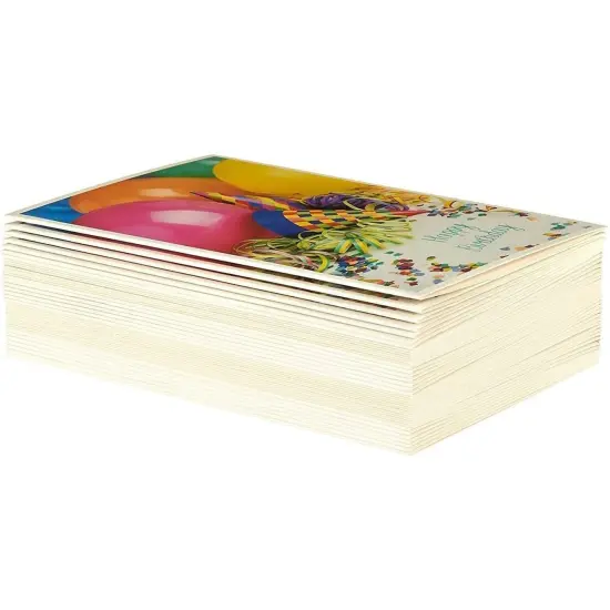 48 Pack Happy Birthday Cards Bulk, 6 Assorted Photo Design for Men Women, Blank Inside, 4x6 Multicolor {7}