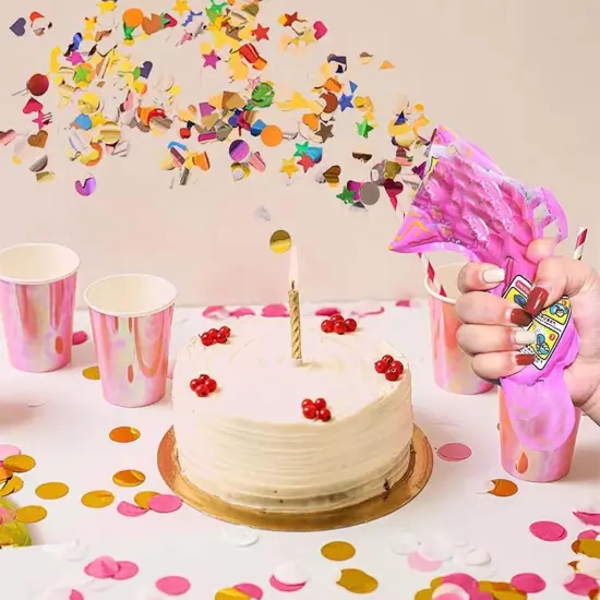 Rainbow Metallic Foil Confetti 8000 Pcs Multicolor Shiny Round Table Confetti for Fill Balloon Wedding Graduation Party Decorations,60g of pack {3}