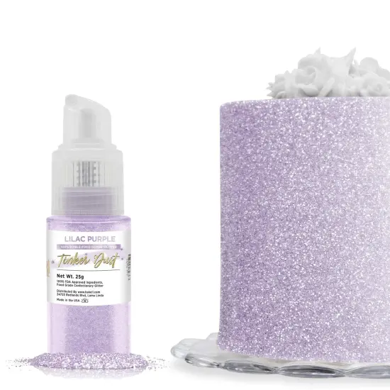 Bakell - Lilac Purple Tinker Dust Edible Glitter (25g, 1x Spray Pump) for Food, Desserts, and Beverages! {1}