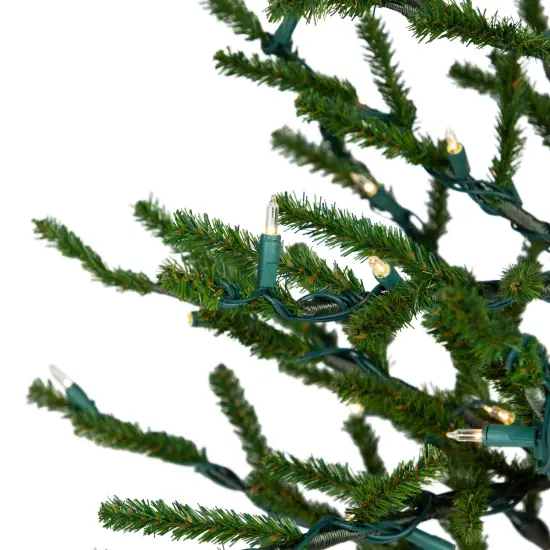 Northlight Alpine Coral Artificial Christmas Tree with Metal Base - 3' - Clear Lights Green {5}