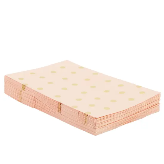 24 Pack Gold Foil and Pink Paper Bags for Kids Birthday, Girls Baby Shower, Wedding Themed Party Favors (5.5 x 8.6 x 3 In) {7}