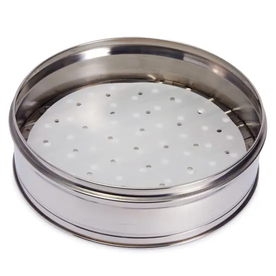 100 Pack Round Air Fryer Liners with Holes for Air Fryer Basket, Dumpling Paper, 10 Inch Perforated Bamboo Steamer Liner Sheets for Baking (White) {7}