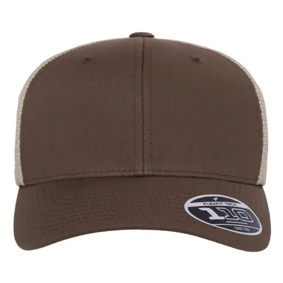 Flexfit&reg; Adult Adjustable Mesh Cap OLIVE GRN/ KHAKI {6}