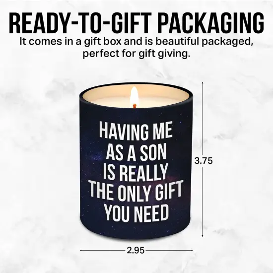Mothers Gifts for Mom from Son, Mothers Day Gifts from Son - Gifts for Dad from Son for Fathers Day - Dad Gifts, Mom Gifts from Son - Birthday Gifts for Mom, Dad Birthday Gifts Candle 10Oz {4}