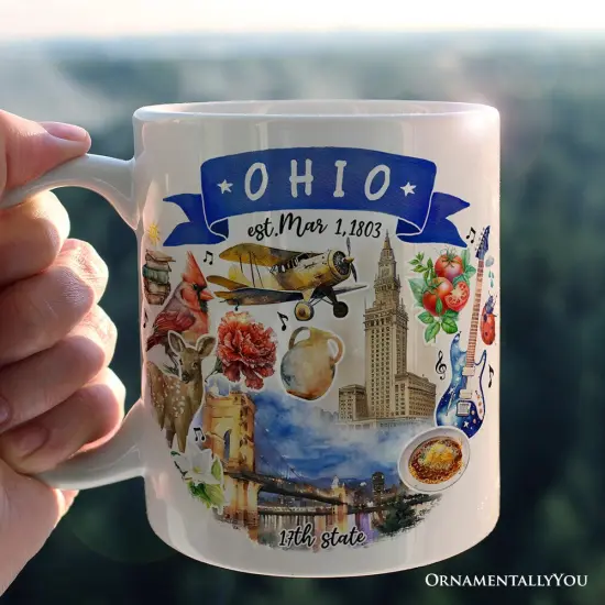Artistic Ohio State Themes and Landmarks Mug {2}