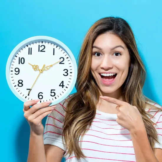 3 Pieces Non Ticking Quartz Clock Movement Mechanism with 6 Sets of Short Hands Battery Operated Clock Motor Kit for DIY Repair Replacement (0.5 inch/13 mm) {5}