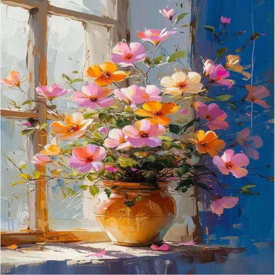 Flower Canvas Paint by Numbers for Adults-Flower Vases Paint by Number Kits for Adult,Adults Flowers Painting by Number Kits on Canvas for for Gifts Home Wall Decor {1}