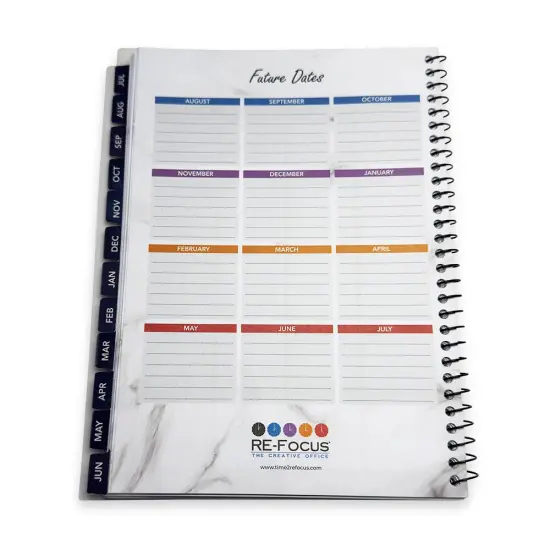 RE-FOCUS THE CREATIVE OFFICE 2025-2026 July through June Academic Calendar Planner &ndash; Weekly & Monthly Views with Time Slots | Durable & Portable Design Purple {3}