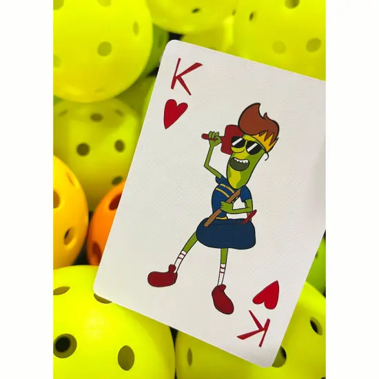 Pickleball Slam: Playing Cards - Classic Deck Featuring Slang, Shots & Playing Tips, 52 Standard Cards For Various Games, Fun Cartoon Illustrations {7}