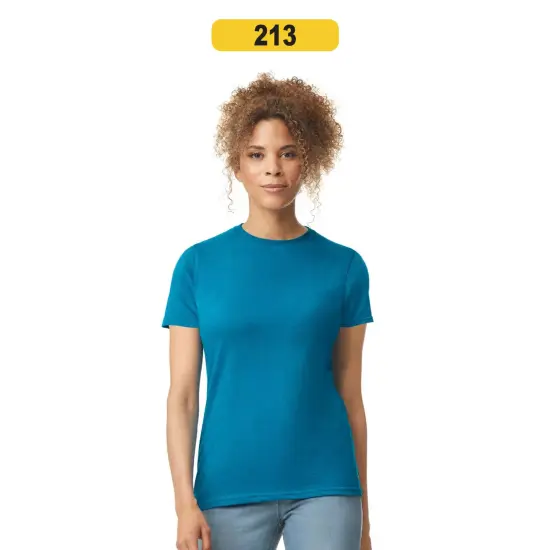 Tultex&reg; Women's Fine Jersey Slim Fit Crew Neck Short Sleeve T-Shirt Royal blue {4}