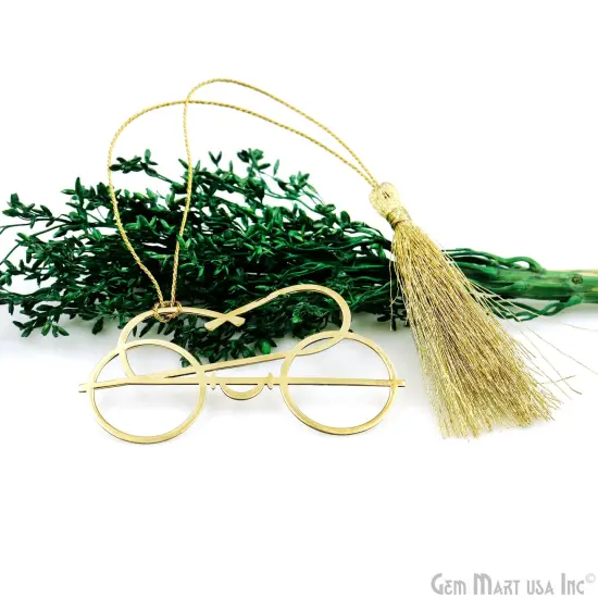 Metal Specs Shape Bookmark With Tassel. Gold Bookmark, Reader Gift, Handmade Bookmark, Page Marker, Aesthetic Gift. 70x38mm {2}