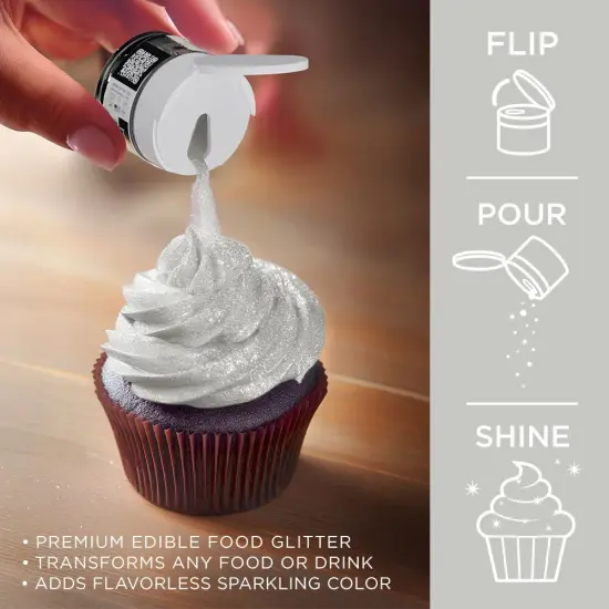 Bakell - White Pearl Tinker Dust (5g, 1x Jar) Edible Glitter for Food, Desserts, and Beverages! {4}