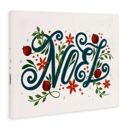 Stupell Industries Noel with Rustic Winter Botanicals Canvas By Loni Harris {3}