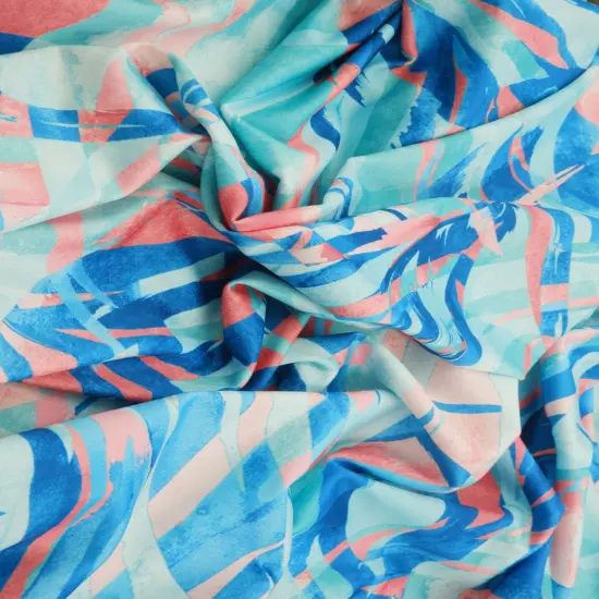 1 Yard 58/60" Wide DTY Tropical Leaf Digital Print Fabric 96% Polyester 4% Spandex Soft Stretch Material GREEN {2}