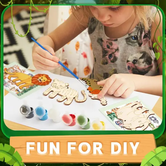 24 Set Safari Party Favors Jungle Craft Kits {3}