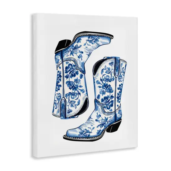 Stupell Industries Elegant Floral Cowgirl Boots Canvas By Lettered and Lined {3}