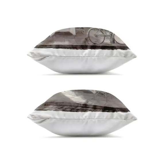 Stupell Industries City Restaurant Sidewalk Seating 2pc Outdoor Printed Pillow Set design by T.C. Chiu, 18 x 7 x 18 {2}