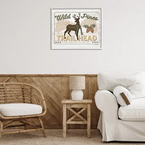 Stupell Industries Wild Pines Trailhead Framed Giclee By Jennifer Pugh {2}