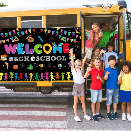 Welcome Back To School Banner Backdrop {4}