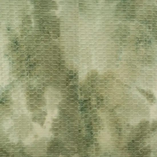 1 Yard Honeycomb Knit Jacquard Real Tie Dye Fabric Stretch Polyester Spandex 58/60 Inches Wide Sage {1}